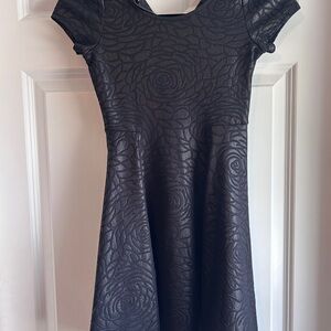 Elegant Black Textured Dress